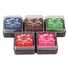 

5pcs/set Multi Coloured Washable Foam Ink Ink Pad Stamp Pad Scrapbooking Inkpad Stamp Sealing Decoration Fingerprint Stencil