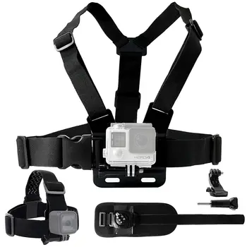 

Mount Bundle for Gopro Hero 7, 6, 5, Black Session, Hero 4, Session, Black, Silver, Hero+ LCD, 3+, 3, 2, 1 - Chest Harness Mou