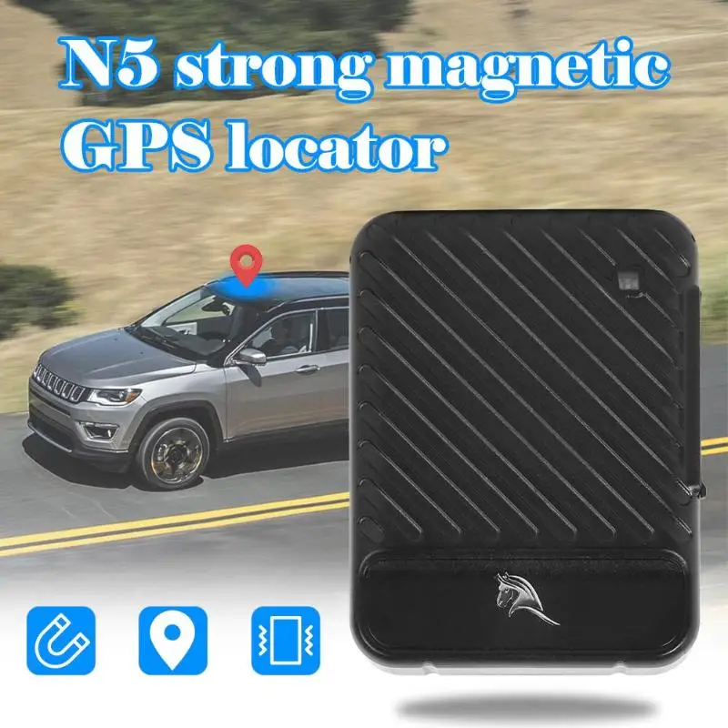 

Black Kelima N5 Mini GPS Tracker Car Vehicle GPS Locator Magnetic Tracking Device Anti-Lost Automatic Manual Remote Recording