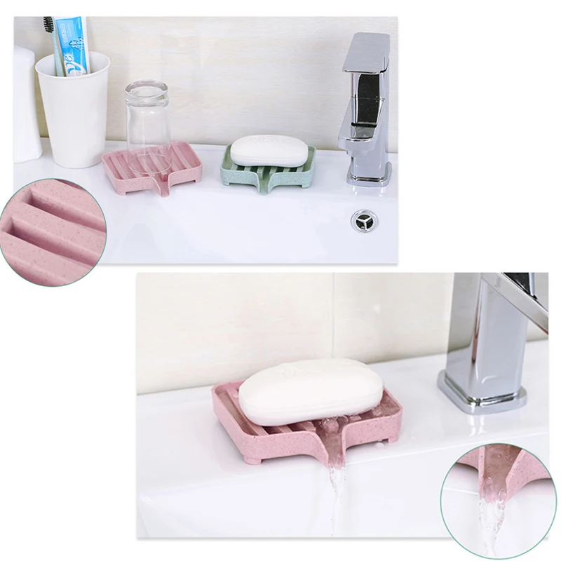 

Bathroom Draining Soap Box Drainage Soap Dish Storage Box Kitchen Tub Sponge Storage Cup Rack Soap Holder Draining Set