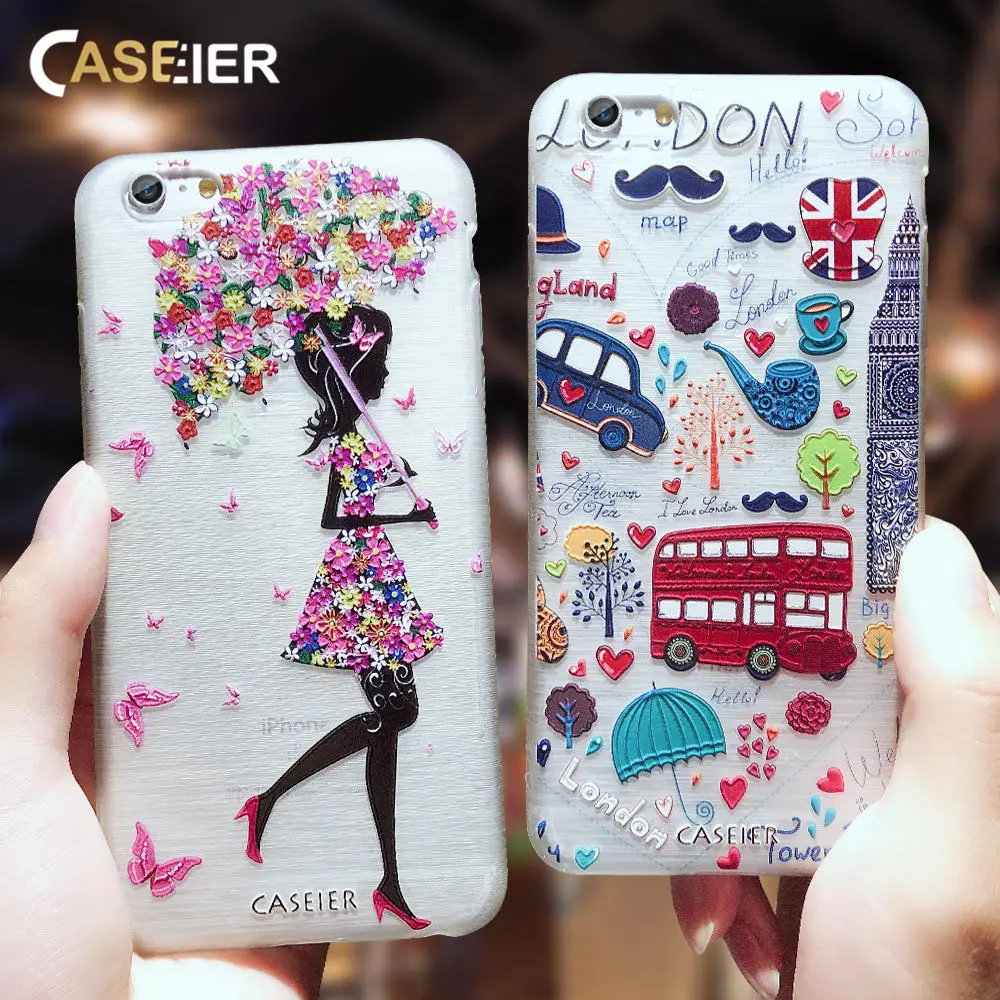 Чехол CASEIER для iPhone 7 8 Plus мягкий силиконовый чехол X XS MAX XR 6S 6 5S SE Модный |