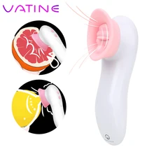 VATINE 7 Speeds Clit Vagina Stimulator G-spot Massage Clitoris Nipple Sucker Tongue Vibrators Sex Toys For Women Oral Sex