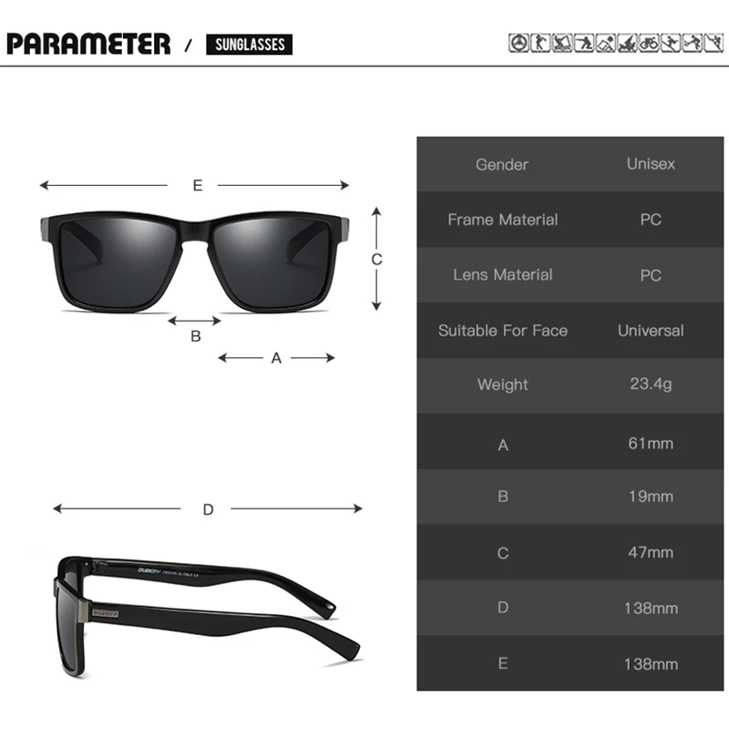MATIC Vintage Square Green Polarized Goggle Eyeglasses Men's Sunglasses Women Driving Car Glasses Block uvr400 Rays Dubery Brand