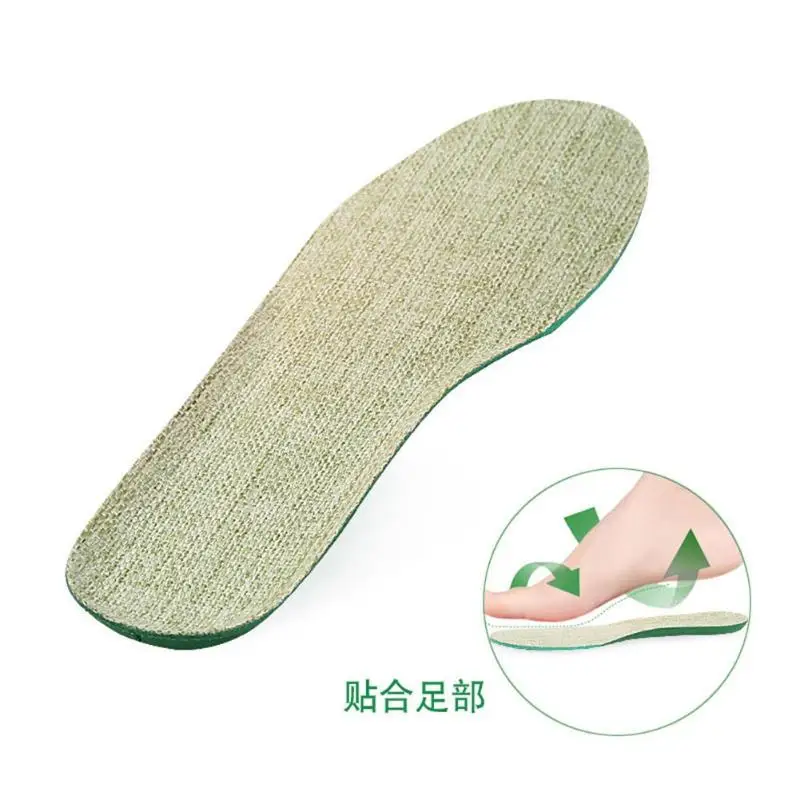 

1 pair Linen Cloth Insole Absorb Sweat Deodorization Shock Release Moisture Insole Sports Breathable Anti-Bacterial Insoles