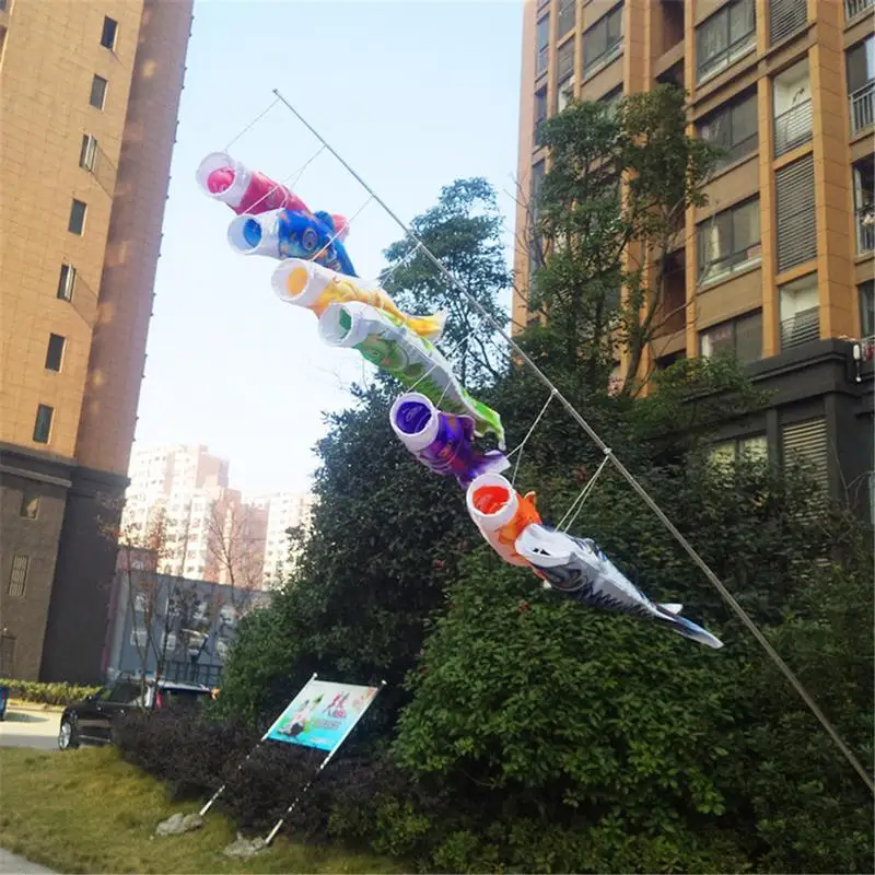 3D горячее тиснение карпа баннер 70/100 см Koi Nobori Carp Wind Socks Koinobori красочная рыба флаг