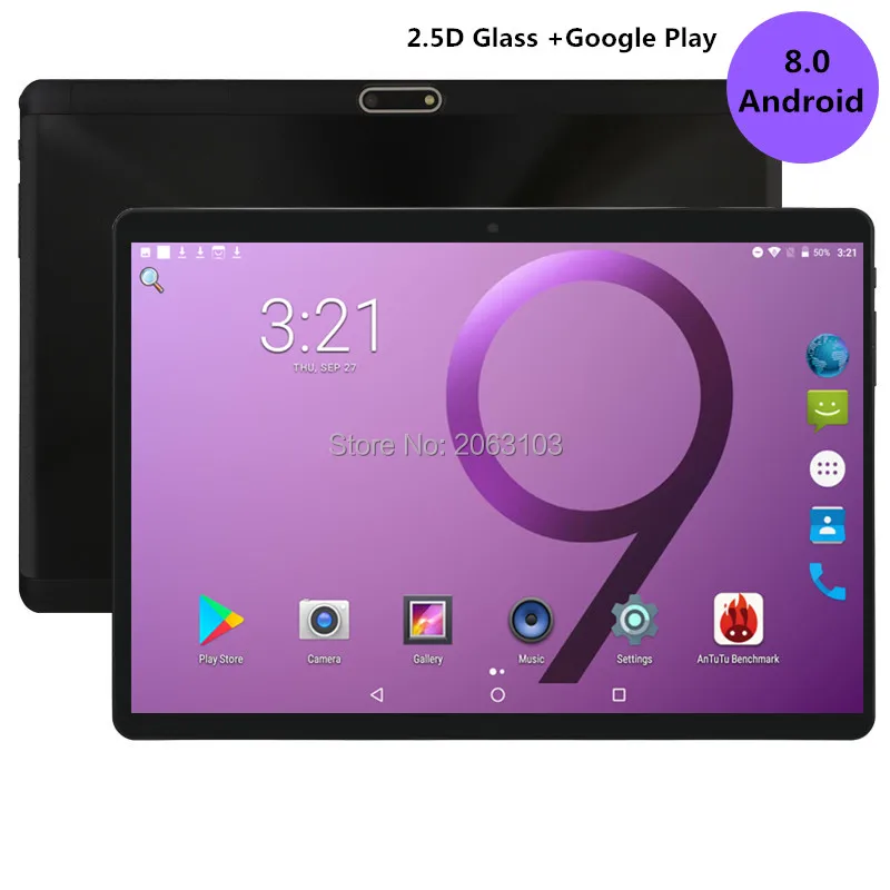  Super Tempered 2.5D Glass 4G FDD LTE 10 inch tablet pc Octa Core 4GB RAM 128GB ROM 1280x800 IPS Scr