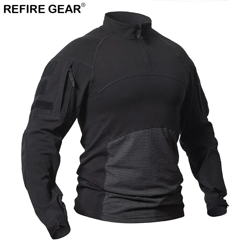 Refire gear, спортивные футболки для фитнеса, мужские камуфляжные уличные футболки, для походов, охоты, кемпинга, тактические Футболки с длинным рукавом для мужчин