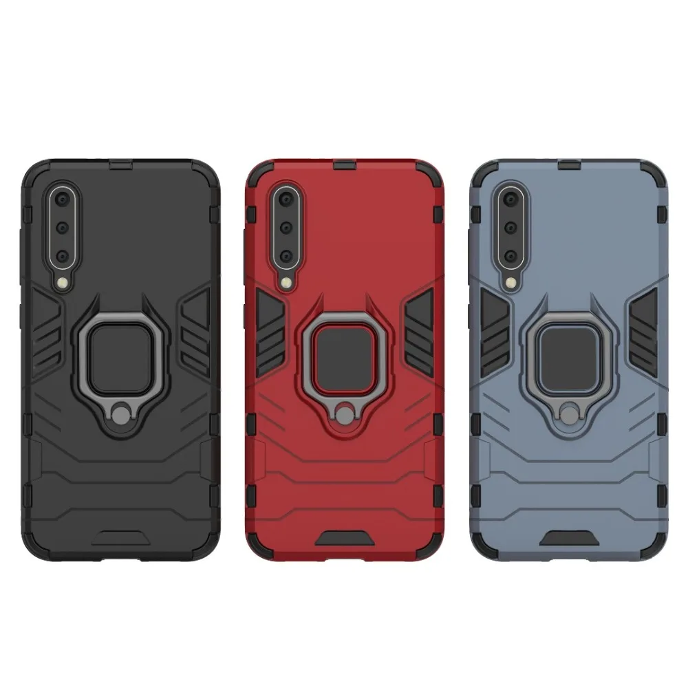 

FOR XIAOMI 9 9 SE 8 8 SE 8 LITE MIX2S Pocophone F1 REDMI NOTE 7 NOTE 6 Ring Holder Kickstand Cover Case Armor Rugged Dual Layer