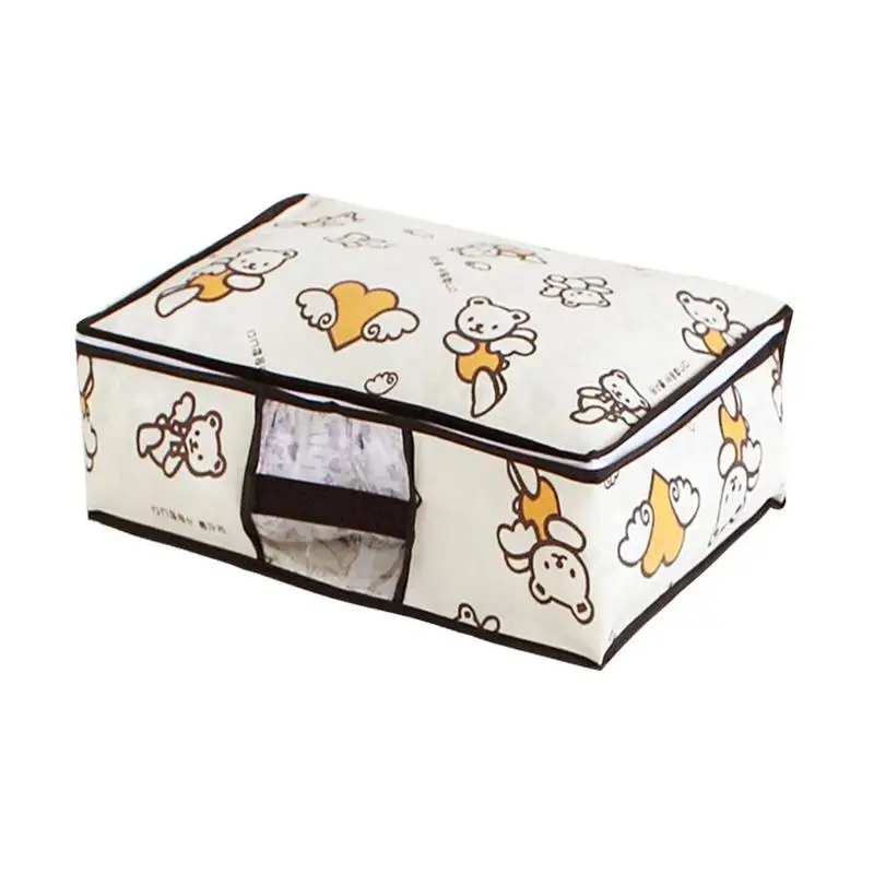 غير المنسوجة المحمولة صندوق تخزين ملابس حقيبة الأسرة حفظ الفضاء المنظم تحت السرير خزانة صندوق تخزين ل وسادة لحاف بطانية الفراش