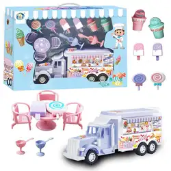 Ролевые Игры развивающие игрушки набор игровой дом мороженое карт леденец Popsicle Кубок ложка стул стол игрушка для детей