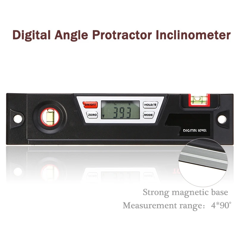 

360 Degree Electronic Level Measuring Tool Digital Protractor Inclinometer Angle Finder Box Angle Gauge Angle Meter Spirit Level