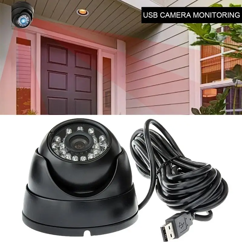 USB камера наблюдения Full HD ночного видения инфракрасный светодиодный купольная