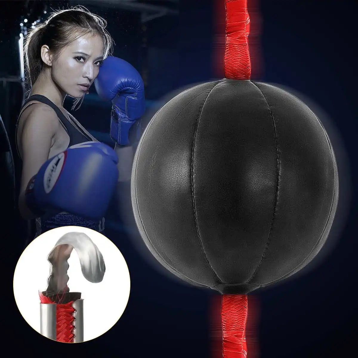 PU Leather MMA Boxing Speed Ball & Muay Thai Boxing Swivels Punch Bag