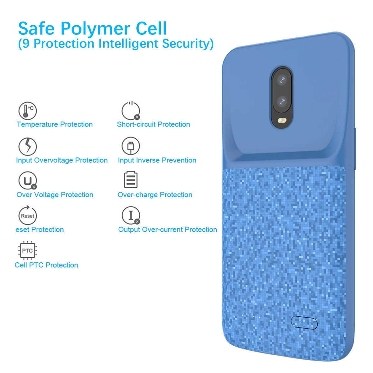 

TORUBIA Phone Case For OnePlus 6T Battery Charger Case 4700mAh External Backup Charger Power Bank Charging Phone Case Capa
