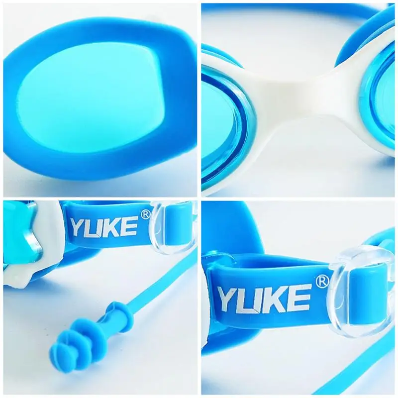 Colorato Regolabile Per Bambini Per Bambini Occhiali Da Nuoto In Silicone Impermeabile HD Trasparente Anti-fog Vetri di Nuoto Con Tappi Per Le Orecchie