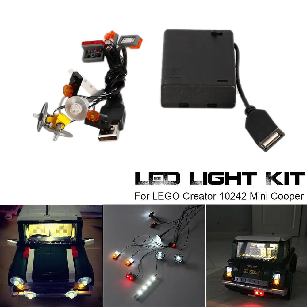 

DIY Lighting Kit LED Light Up Kit For 10242 Mini Cooper Model Bricks