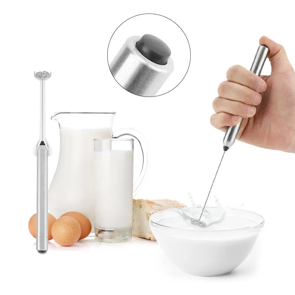 Silver Stainless Steel Household Electric Handheld Egg beater Egg