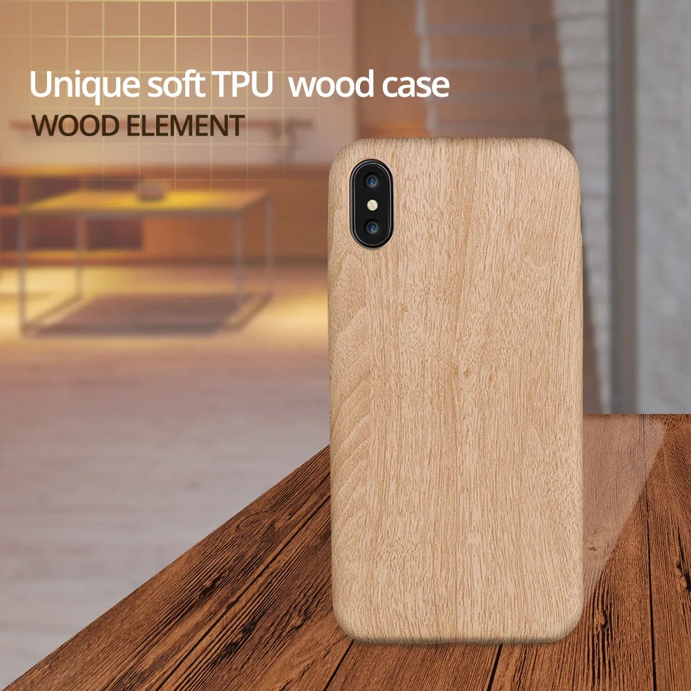 TPU Wooden Texture Case For iPhone X XR XS Max Luxury Phone Cover 6 6s 7 8 plus Cases New Fashion Soft | Мобильные телефоны и