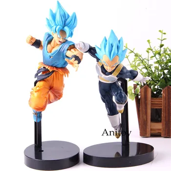 

Anime Dragon Ball Action Figure Son Goku Vegeta Super Saiyan PVC Collection Model Toy Blue Hair Gokou
