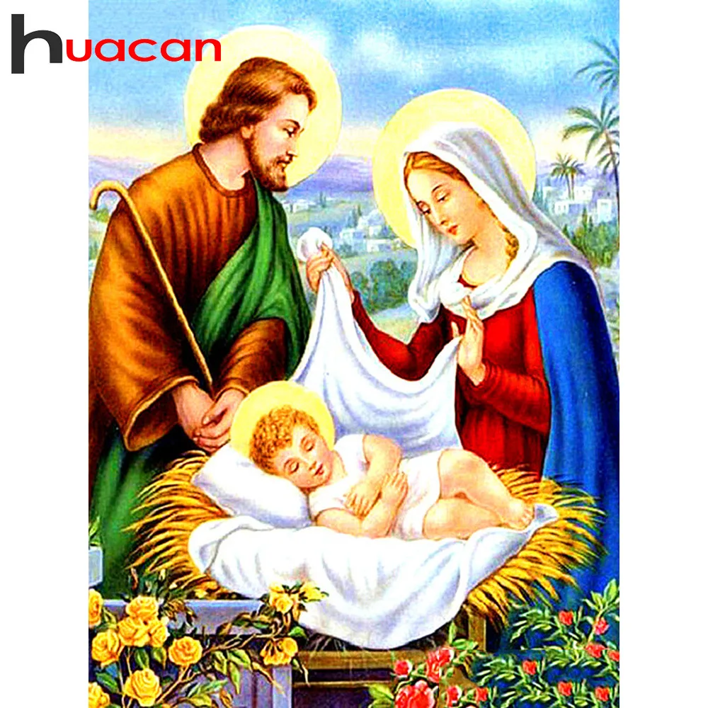 

Huacan Diamond Mosaic Angels Diamond Embroidery Sale Pictures Of Rhinestones Diamond Painting Full Square Beadwork New Arrival