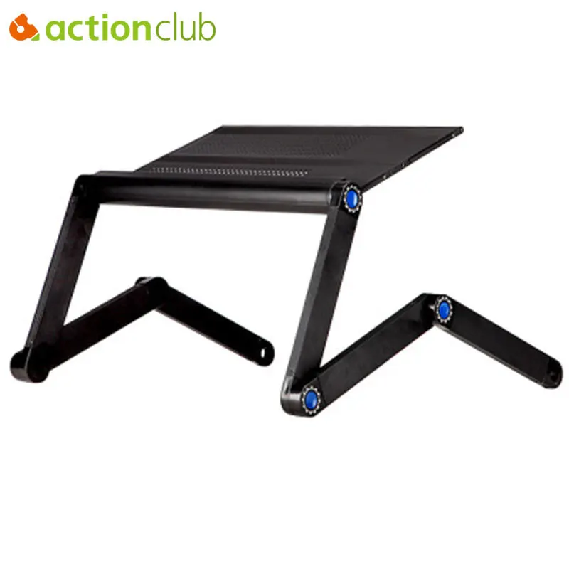 

Actionclub New Aluminum Notebook Folding Computer Desk Bed Computer Desk With Mouse Pad Adjustable Laptop Table Computer Stand