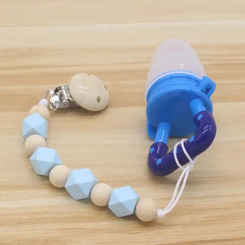 Baby Pacifier Clip Chain Wooden Holder Chupetas Soother Pacifier Clips Leash Strap Nipple Holder For Infant Feeding