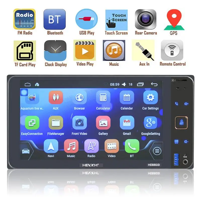 

7 Inch MP5 Capacitive Screen Car Android MP5 Navigation Player GPS Navigation Integrated Machine HE6603