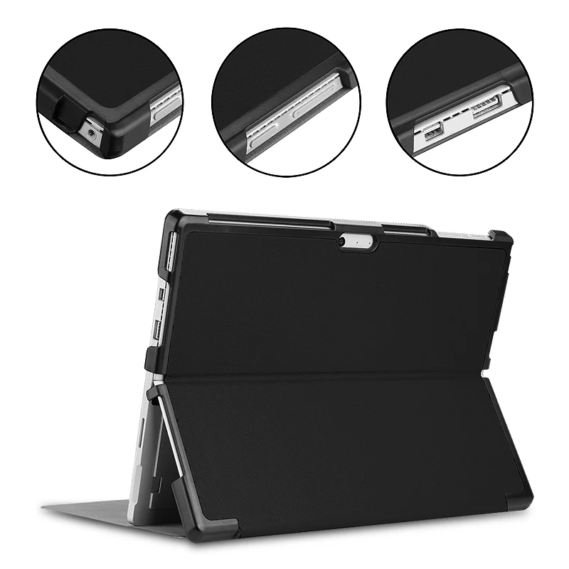 Чехол из ПУ кожи для Microsoft Surface Pro X защитный чехол подставка new pro 12 3 дюйма 2019
