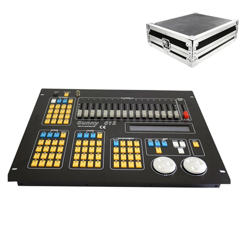 

With Flight Case Sunny 512 DMX Console,Stage DJ Lighting Controller,DMX512 Console For Stage Effect Lights,DMX Control Equipment