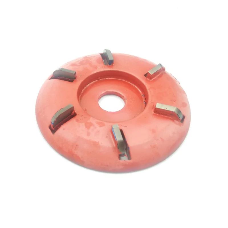 

1*round Wood Carving Tool Woodworking Root Carving Six-Tooth Angle Grinder Attachment Red Steel Tools Gear