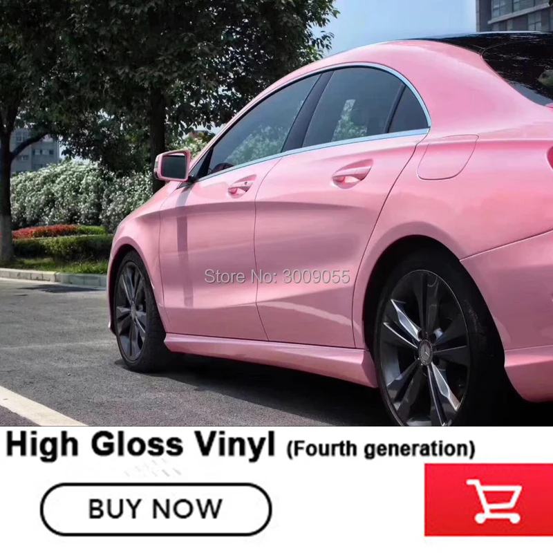 

High-end glossy Vinyl wrap Rouge pink vinyl wrapping Fourth generation low initial tack adhesive 5m/10m/20m