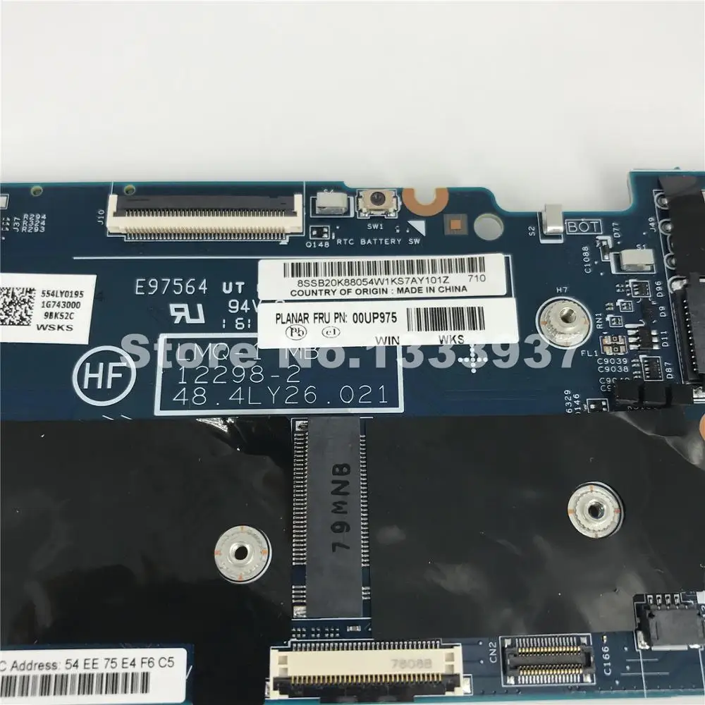 00UP975 для lenovo thinkpad X1C X1 карбоновая материнская плата для ноутбука LMQ-1 MB 12298-2 48.4LY26.021 с i5-4300 процессором 4G ram материнская плата