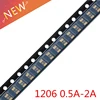 50 unids/lote 1206 0.5A/2A/0.1A/0.2A/0.5A/0.75A/1.1A/2A fusible reiniciable SMT SMD PPTC PolySwitch auto-Recuperación de fusibles ► Foto 1/6