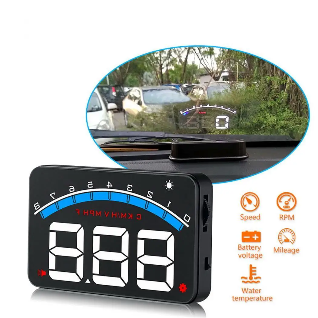 

M9 5.5Inch OBD HUD Car Head Up Display On-Board Computer hud Display Car Electronics obd2 Car Speedometer Windshield Projector