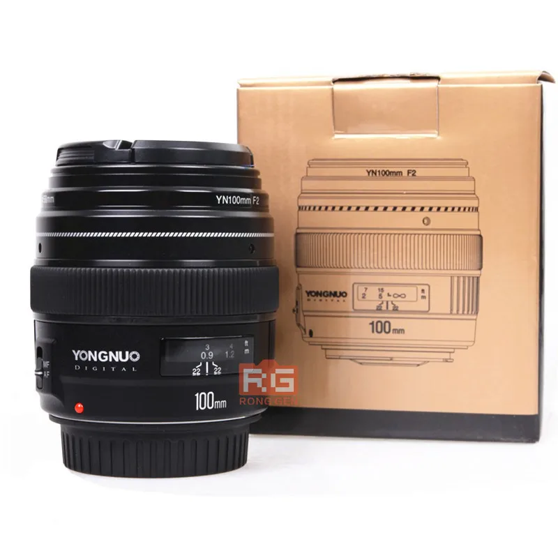 Yongnuo YN100mm F2 YN 100mm F2/C Средний телеобъектив для Canon EF Mount 5D IV 1300D T6 760D 1300d 6d 600d