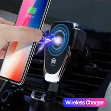 Быстрое 10 Вт беспроводное автомобильное зарядное устройство держатель телефона для iPhone XS Max Samsung S9 Xiaomi MIX 2S Huawei Mate 20 Pro 20 RS