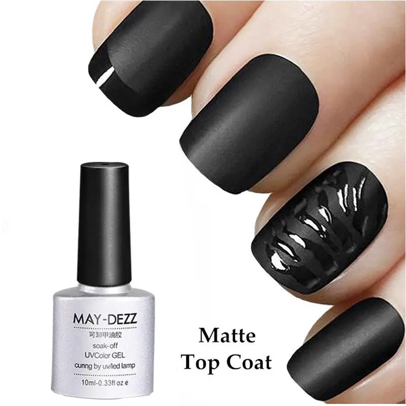 10 мл матовый гель лаки для светодио дный ногтей УФ светодиодная лампа Matt Top Coat лак