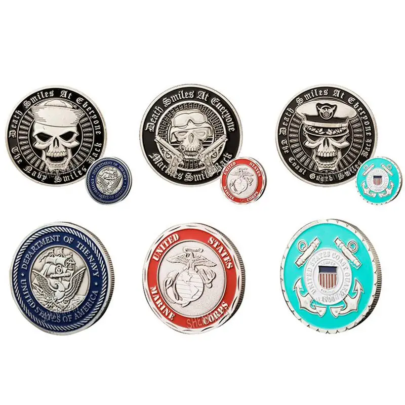 

US Marine Corps Naval Commemorative Coin Embossed Ancient Silver Coin Duty And Guardian Navy Commemorative Coin