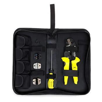 

ELEG-PARON 4 In 1 Multifunction Wire Crimper kit Engineering Ratchet Terminal Crimping Plier Wire Crimper Screwdriver Hand Too