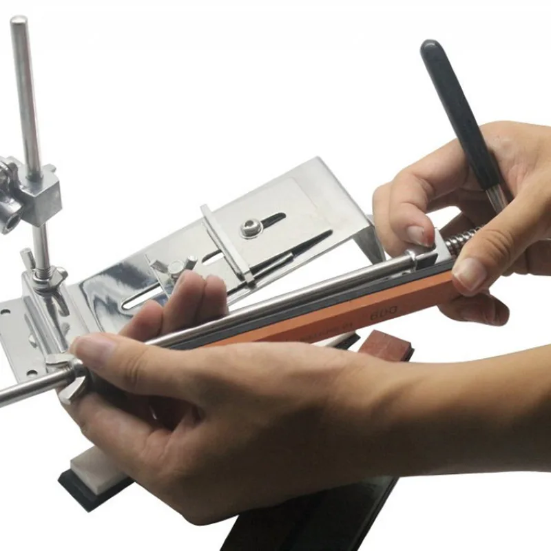 

1 Set Professional Stainless Steel Fixed Angle With Stones Sharpening Machine Set Kitchen Knife Sharpener Stone Tool Grinding