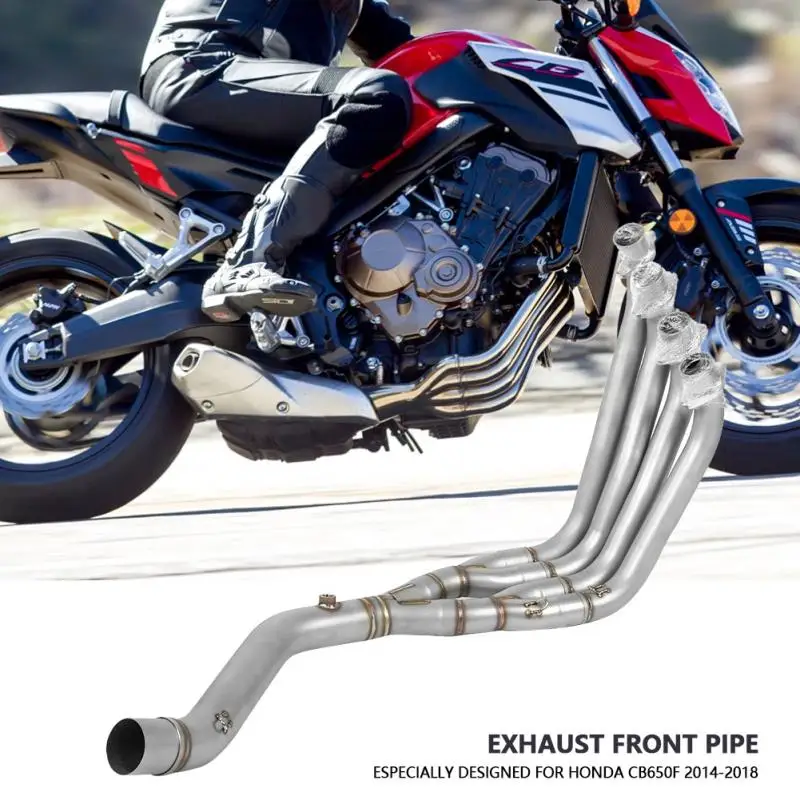 

Motorcycle Stainless Steel Front Middle Pipe Exhaust Header for Honda CB650F 2014 2015 2016 2017 2018 tubo de escape