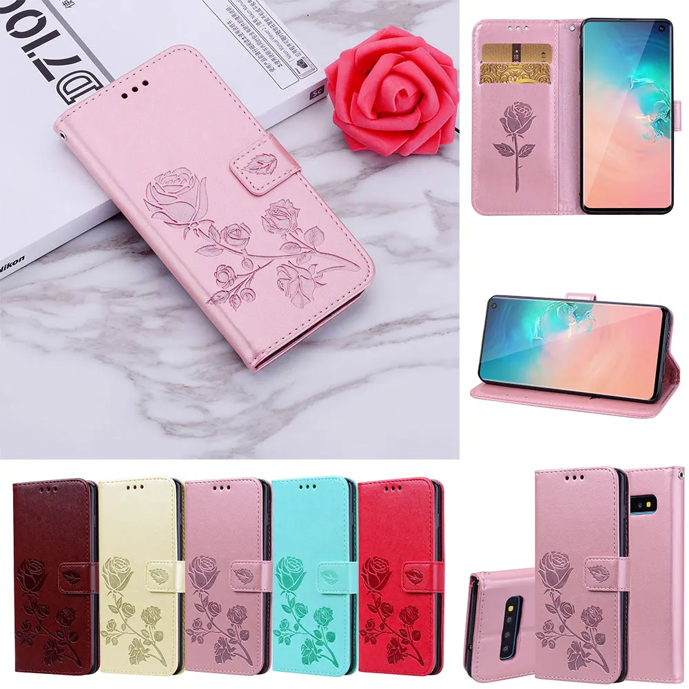 Кожаный чехол KISSCASE Rose в стиле ретро для Samsung S8 S9 S10 Plus S7 Edge кошелек телефона A3 A5 A6 A8 A7