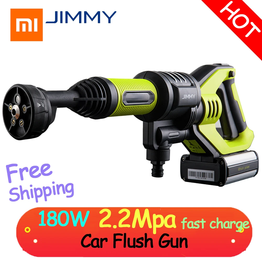 

01 JIMMY JW31 Car Flush Gun Washing Gun JW31 Wireless Cordless Water Power Cleaner Garden Washer 5 Modes Adjustable Hose 6M