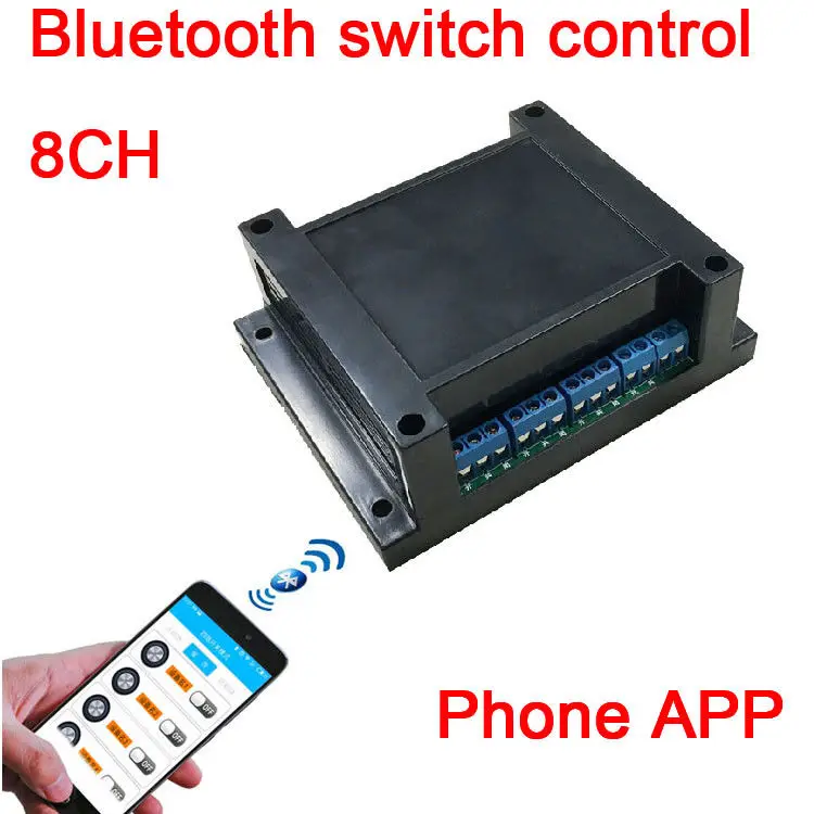 8ch dc 12 v дверной замок Bluetooth управление доступом мобильное приложение телефон Bluetooth переключатель управления Bluetooth релейный модуль