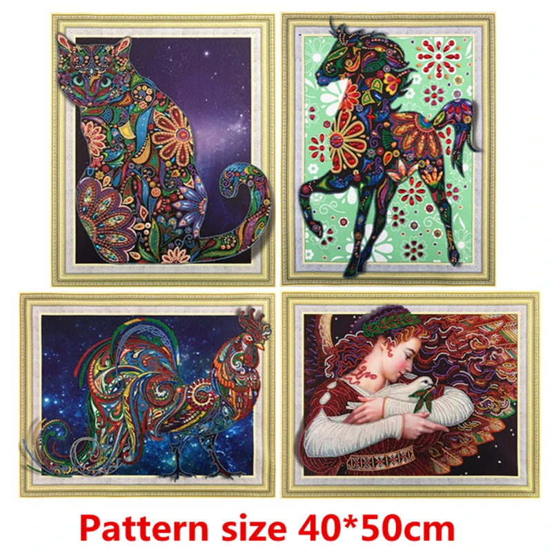 DIY 5D Special Shaped Diamond Painting Animal Cross Stitch Crafts 25x25cm DIY 5D Special Shaped Diamond Painting Animal Cross Stitch Crafts 25x25cm