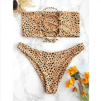

Women Sexy Leopard Bikini Set Push-Up Padded Swimwear Swimsuit Bathing Beachwear