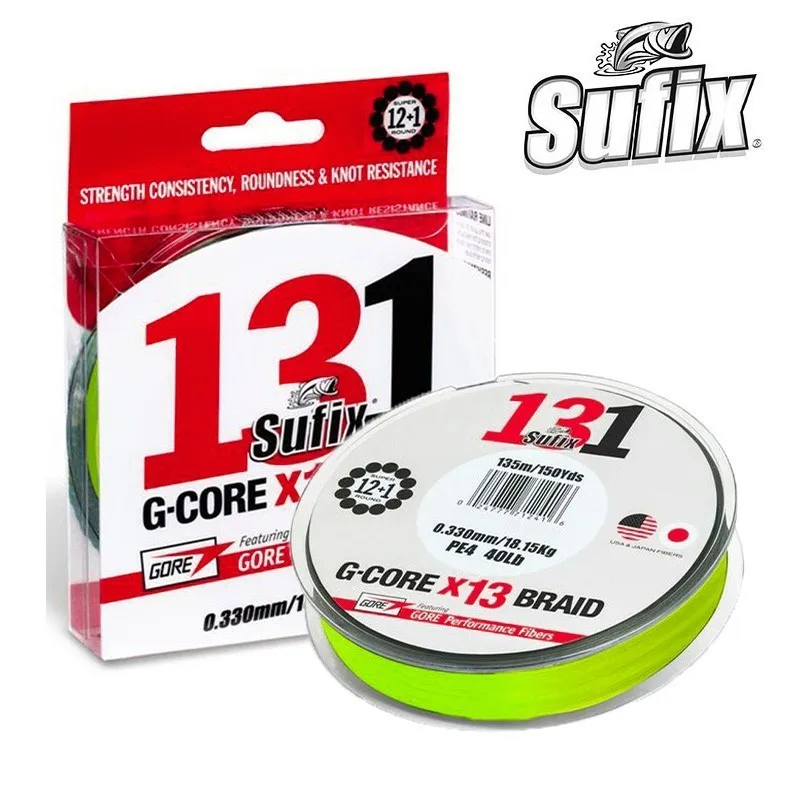 Sufix BRAIDED131G-GORE 150 м PE 13 прядей PE леска из мононити 14-100 фунтов плетеная леска