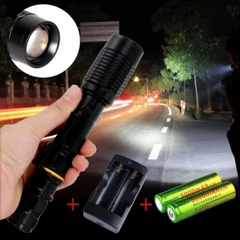 

CASTNOO 3000 Lumen T6 LED Aluminum Flashlight 5 Modes 18650 Battery Torch Super Bright Lamp Light For Cycling Camping hunt