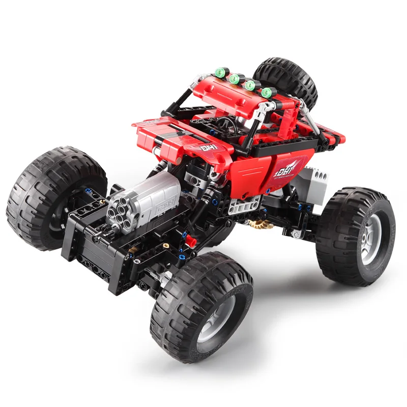 

Cada Double E 489Pcs Electric Technic 2.4GHz Cross-country Climb Vehicle Remote Control Construction Building RC Blocks Kid Gift