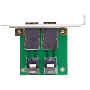 

Jimier Dual Ports Mini SAS SFF-8088 To SAS 36Pin SFF-8087 PCBA Female Adapter With PCI Bracket